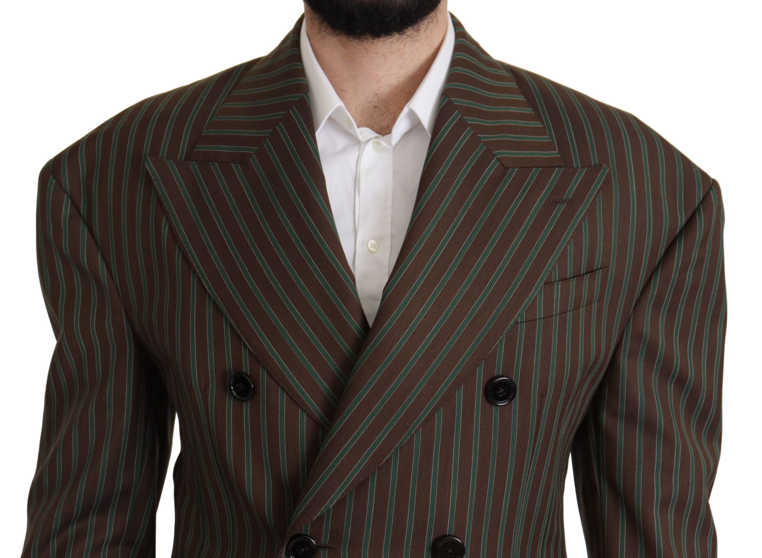 Dolce & Gabbana Multicolor Stripes Double Breasted Men's Blazer