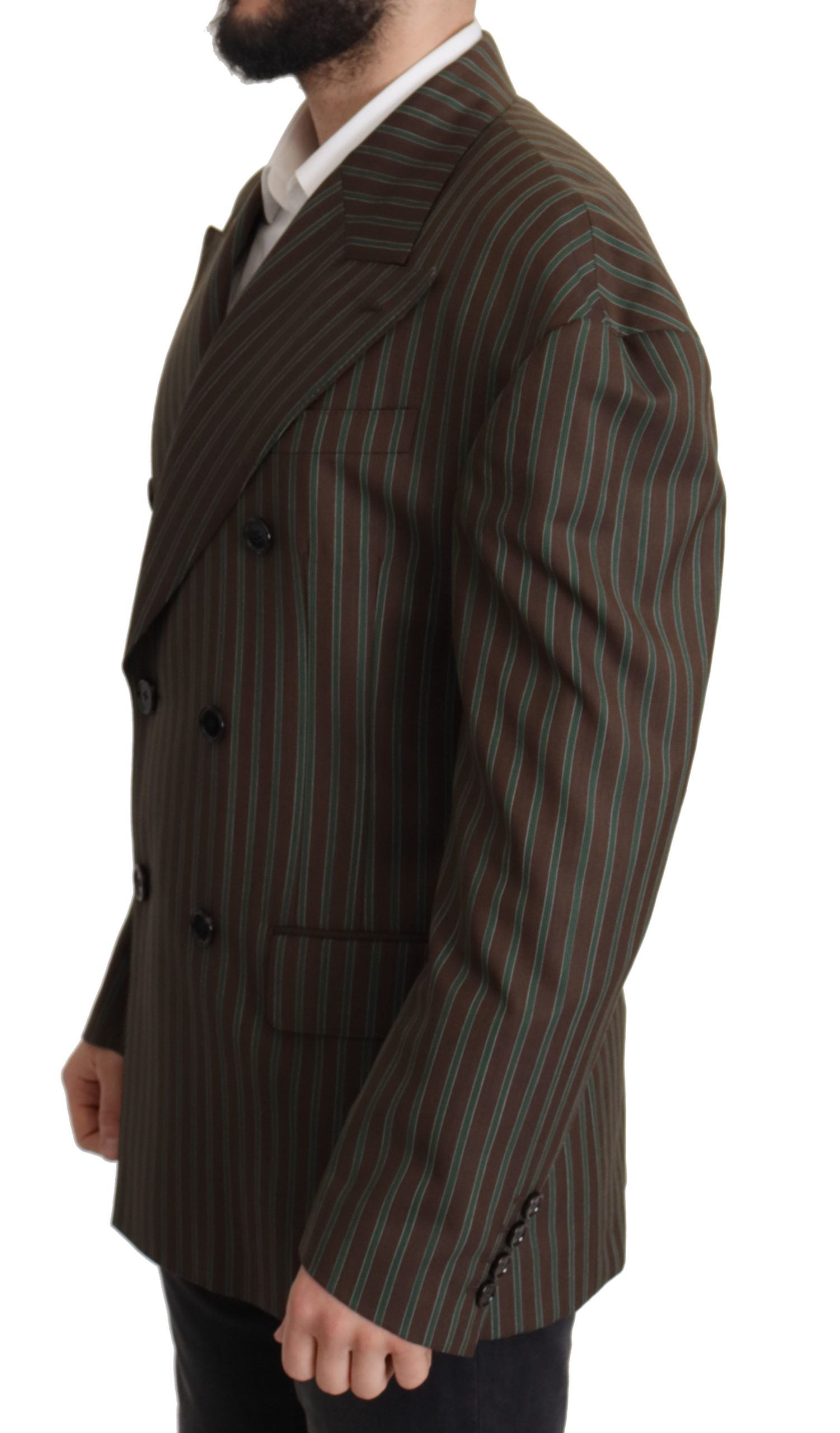 Dolce & Gabbana Multicolor Stripes Double Breasted Men's Blazer