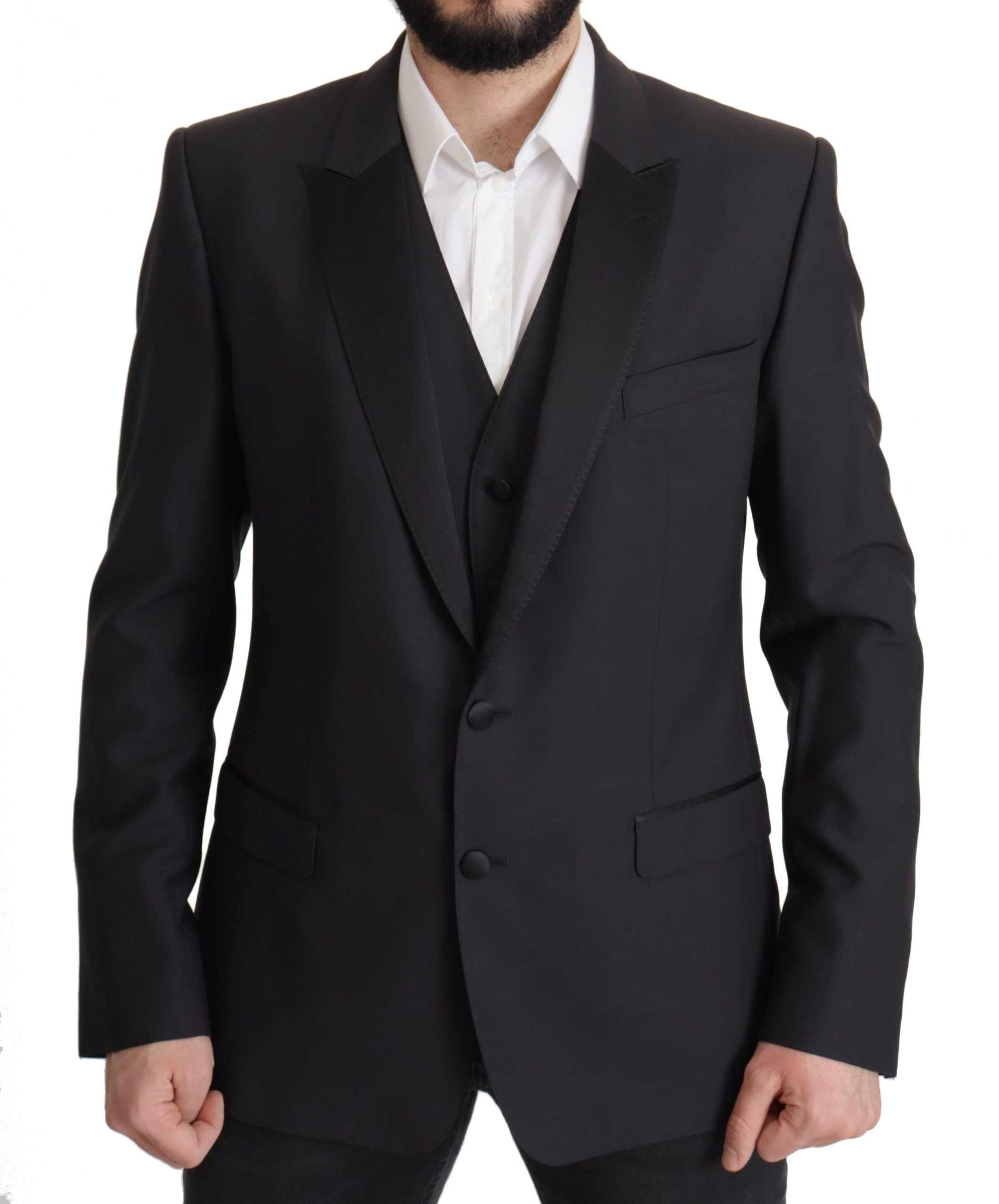 Dolce & Gabbana Elegant Dark Blue Martini Two-Piece Men's Blazer