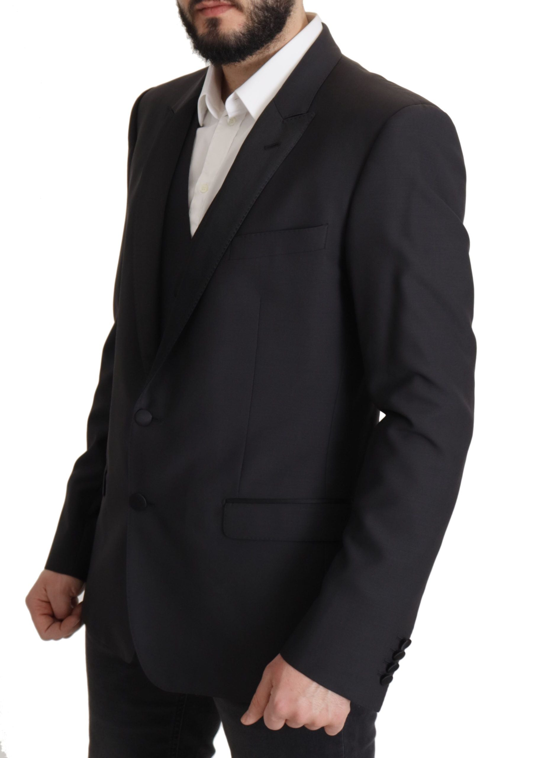 Dolce & Gabbana Elegant Dark Blue Martini Two-Piece Men's Blazer