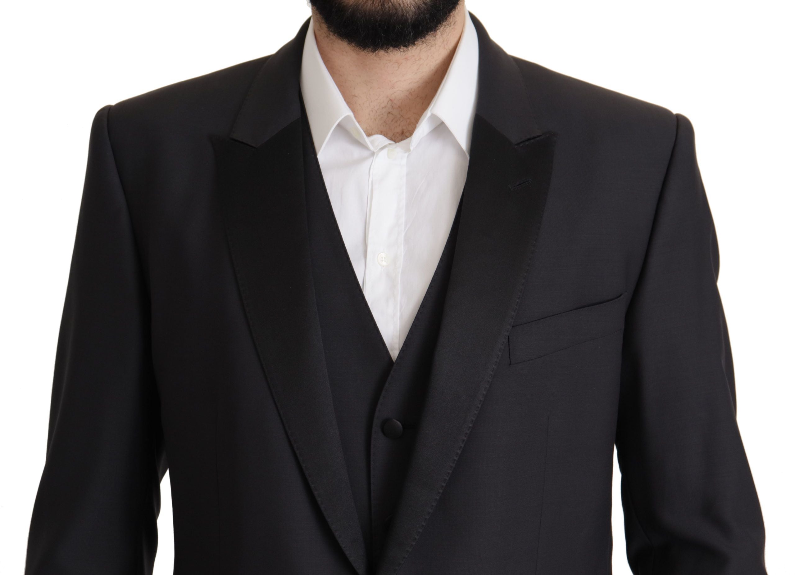 Dolce & Gabbana Elegant Dark Blue Martini Two-Piece Men's Blazer