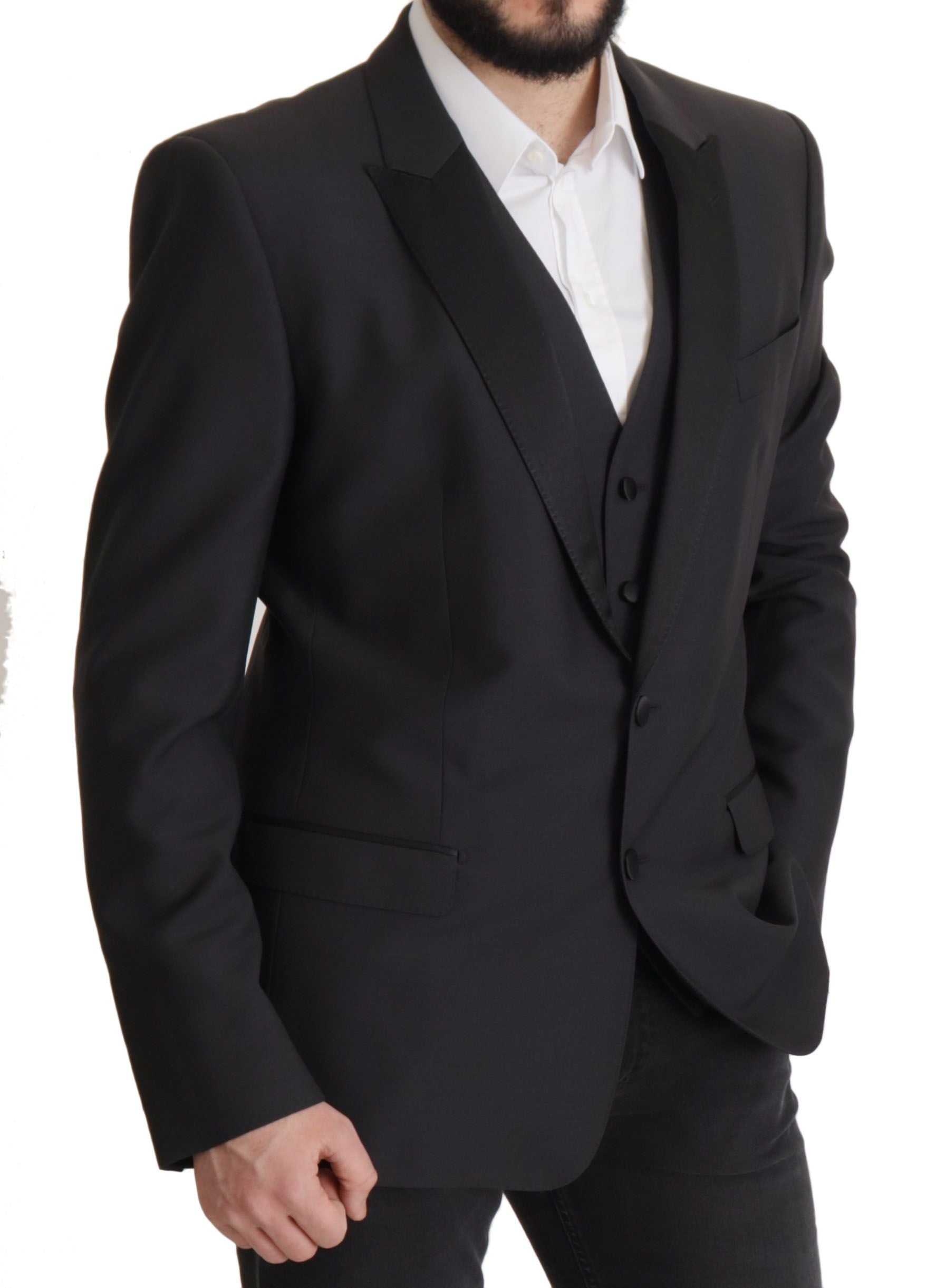 Dolce & Gabbana Elegant Dark Blue Martini Two-Piece Men's Blazer