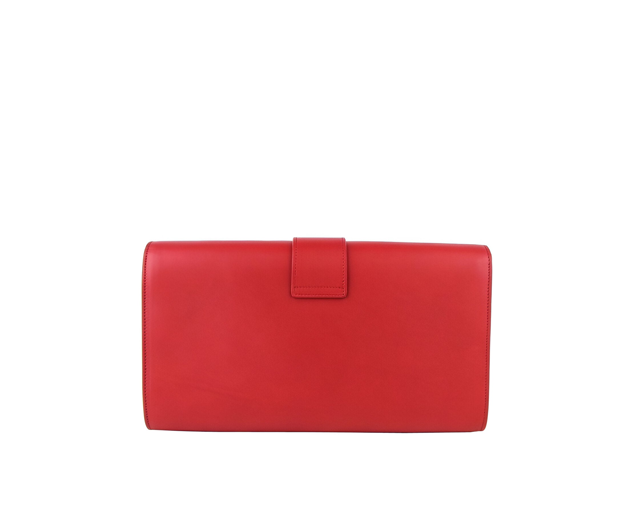 Saint Laurent Classic Y Red Leather Paris Clutch Bag