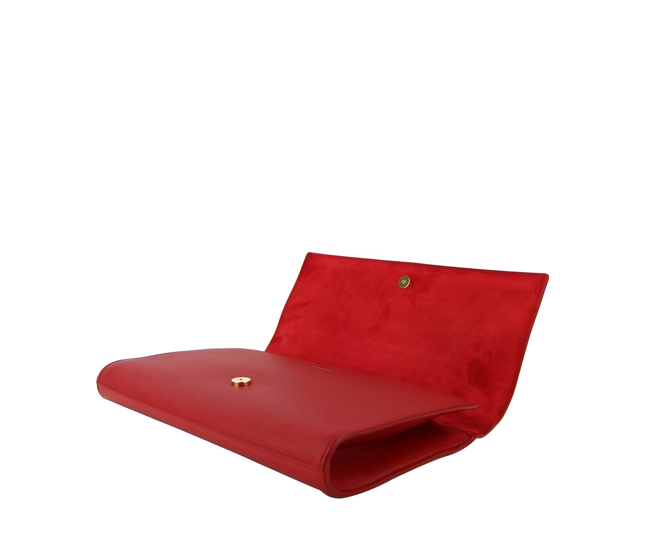 Saint Laurent Classic Y Red Leather Paris Clutch Bag