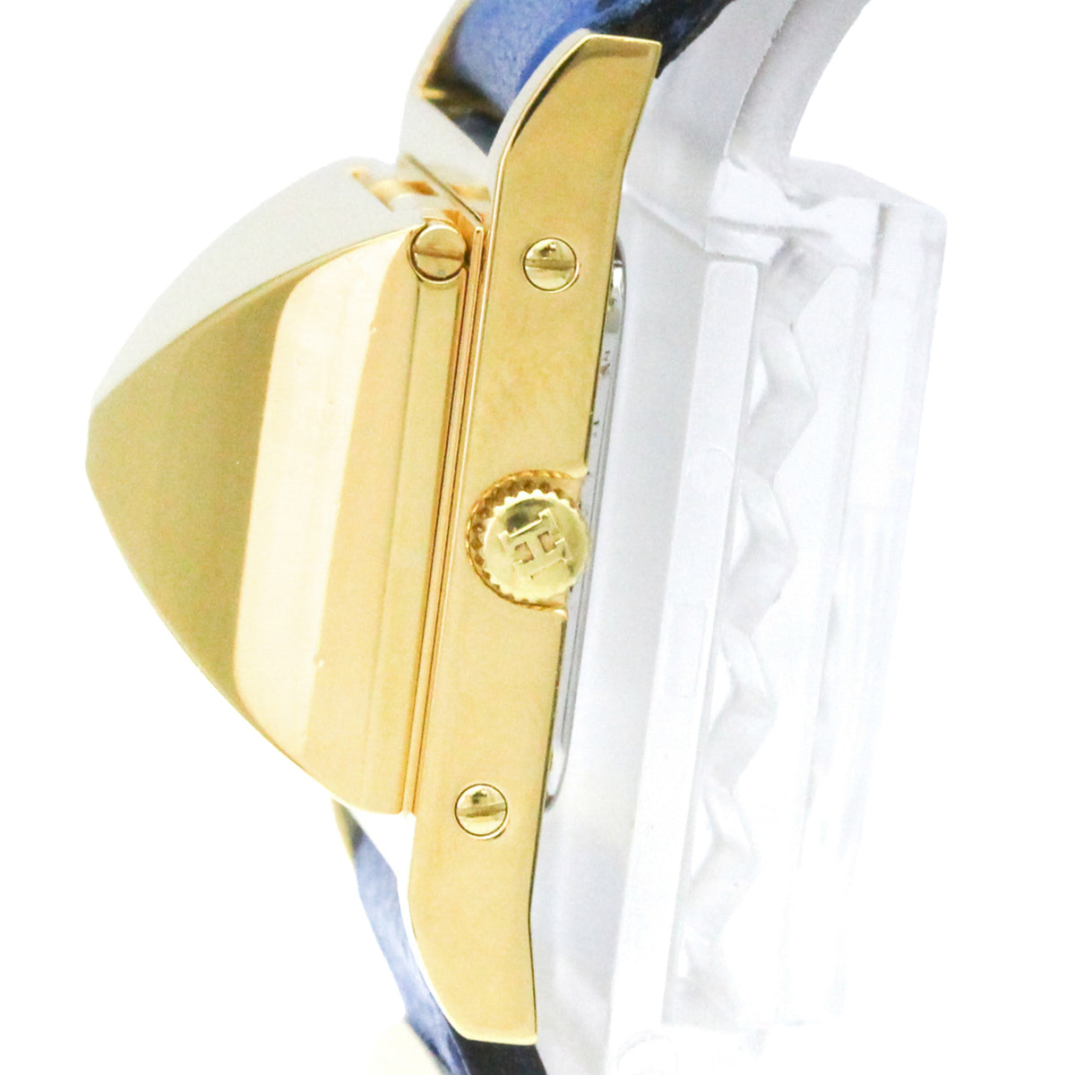 Hermes Medor Quartz Plated Metal And Leather Watch (Pre-Owned)