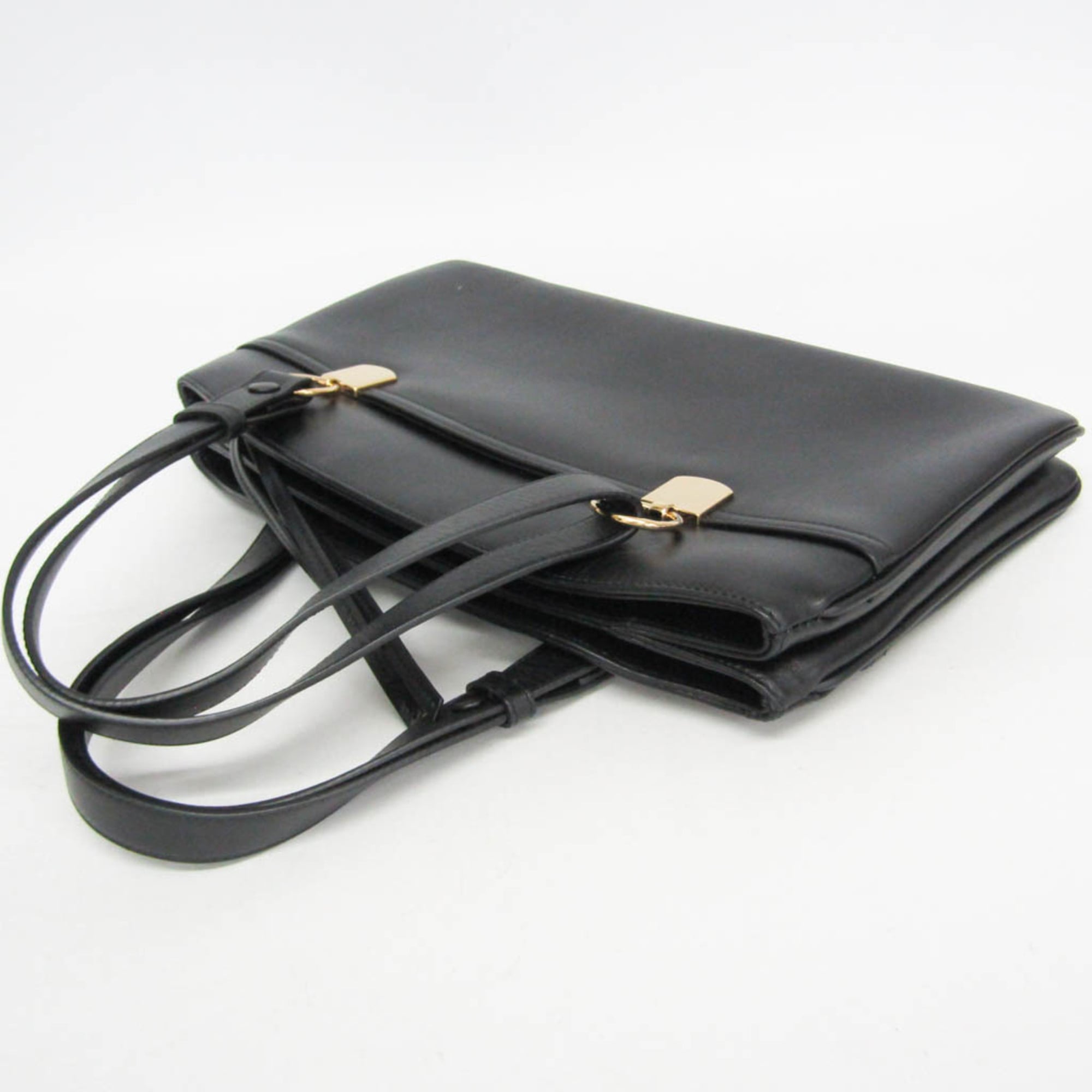 Gucci Arli Top Handle Leather Black Leather Handbag (Pre-Owned)