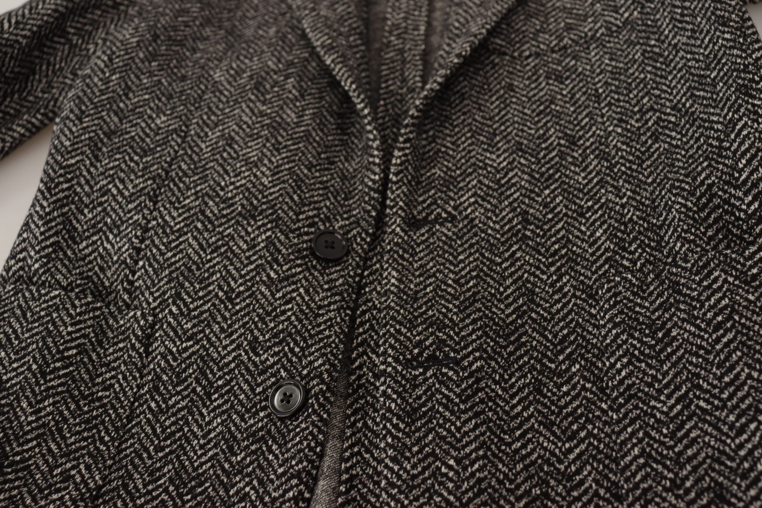 Dolce & Gabbana Gray Cotton Single Breasted Fantasy Men's Blazer