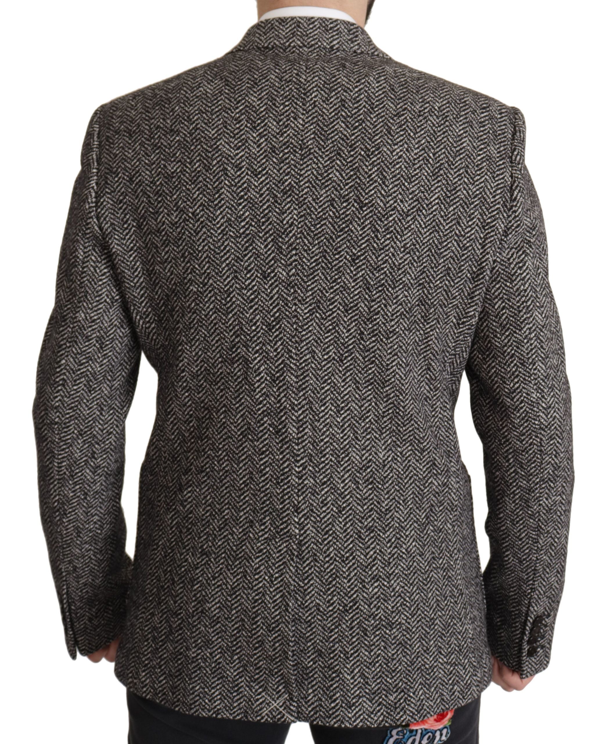 Dolce & Gabbana Gray Cotton Single Breasted Fantasy Men's Blazer