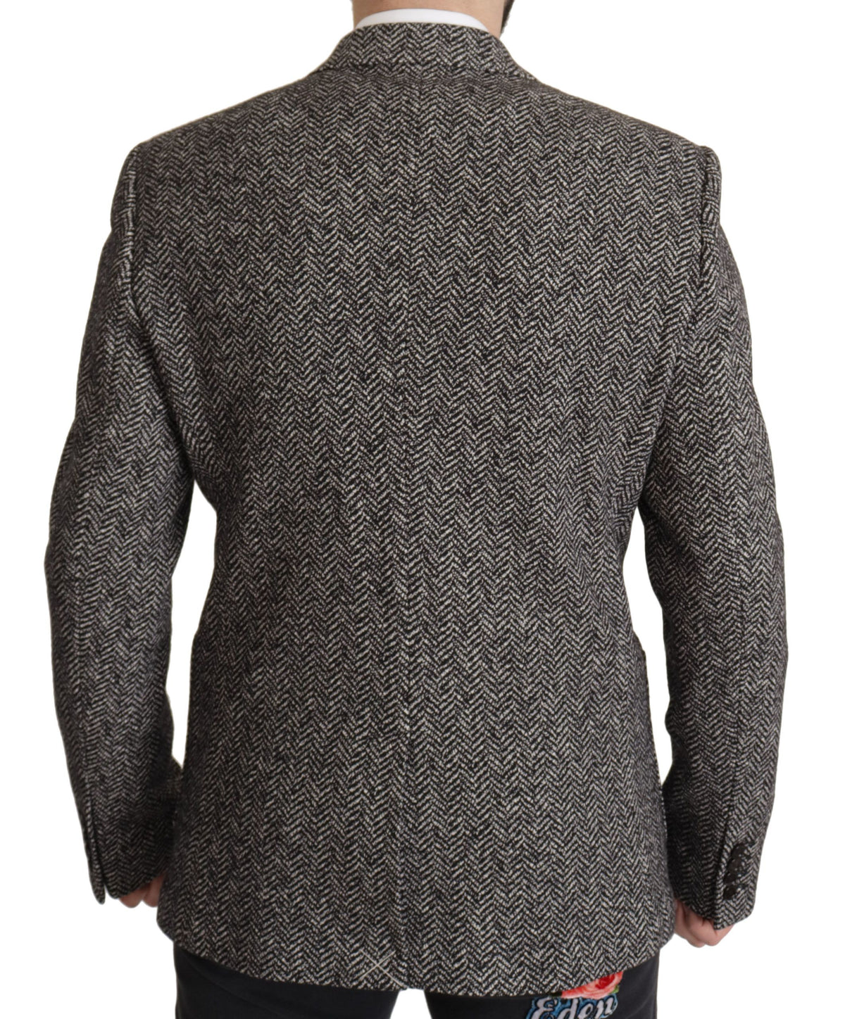 Dolce & Gabbana Gray Cotton Single Breasted Fantasy Men's Blazer