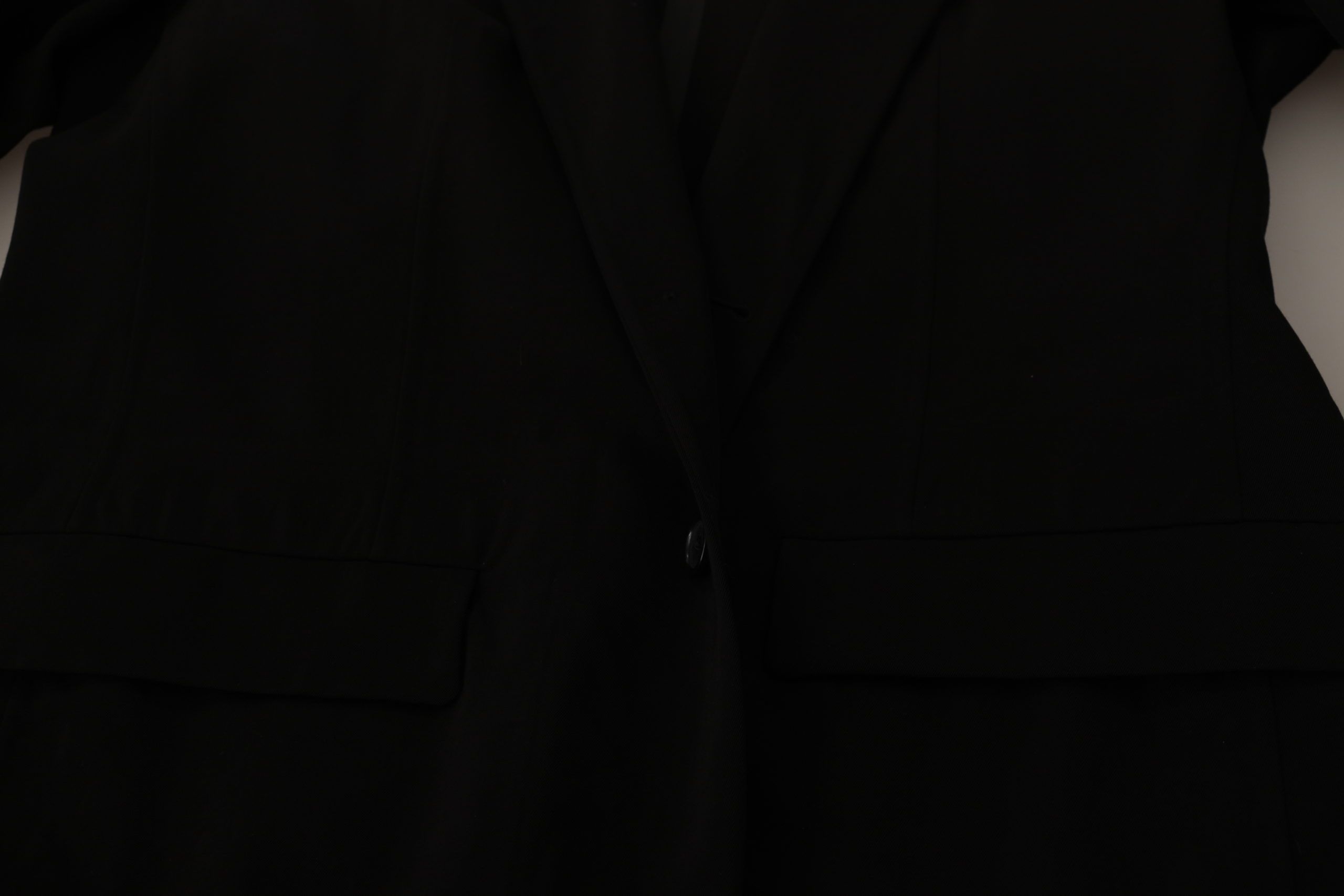 Dolce & Gabbana Black Wool Single Breasted Coat Men's Blazer