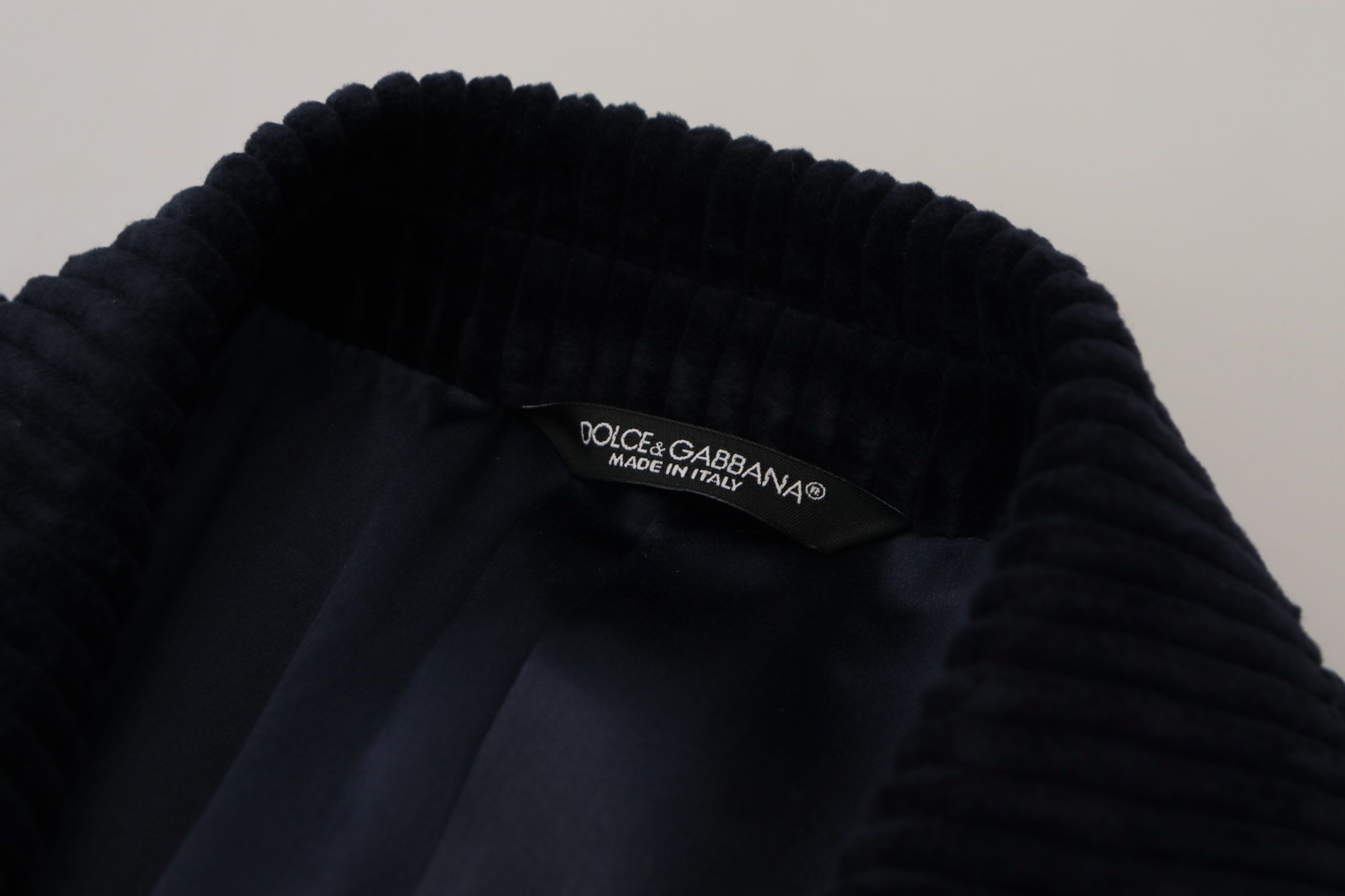 Dolce & Gabbana Black Cotton Cardigan Long Coat Men Men's Jacket