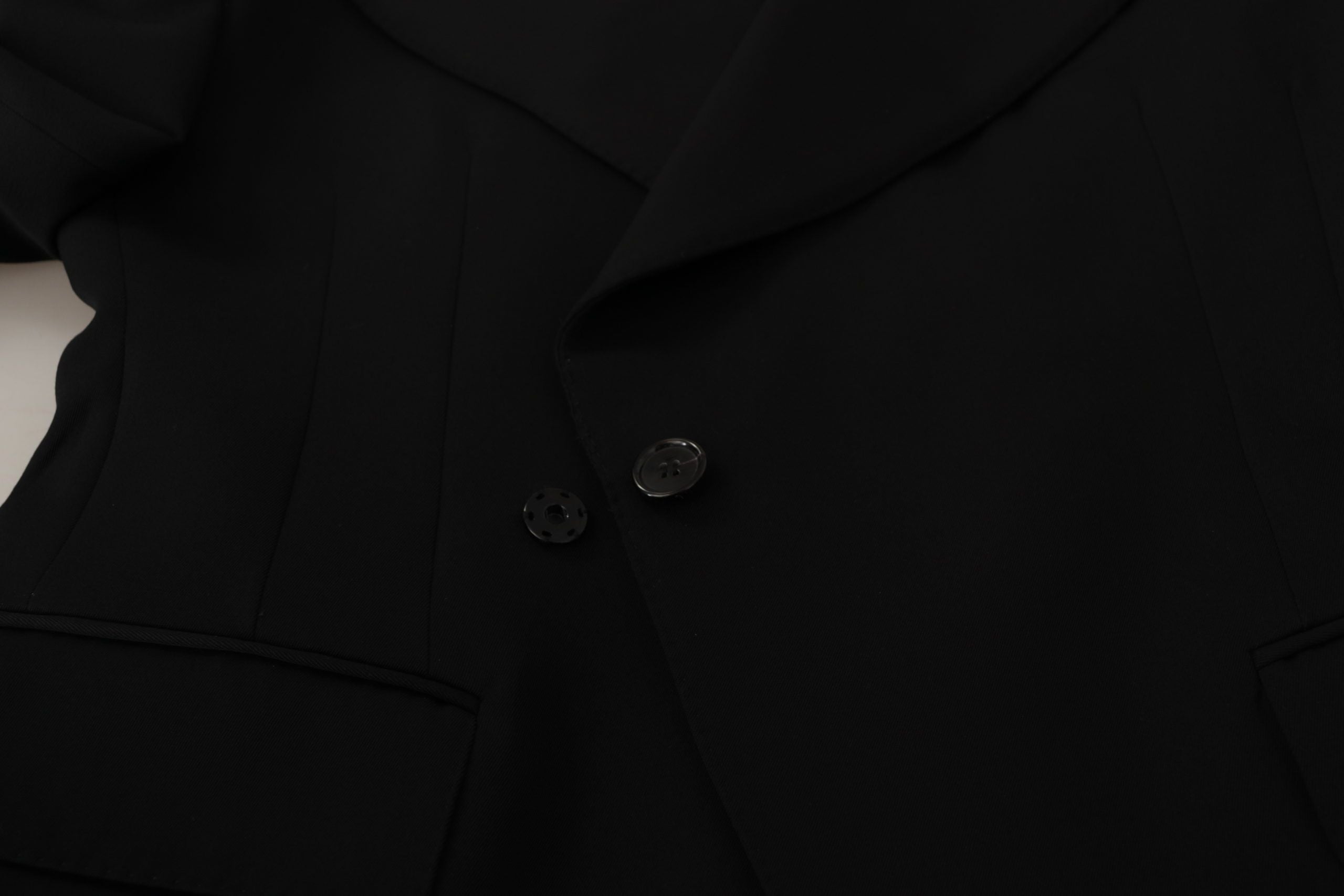 Dolce & Gabbana Black Wool Single Breasted Jacket Men's Blazer