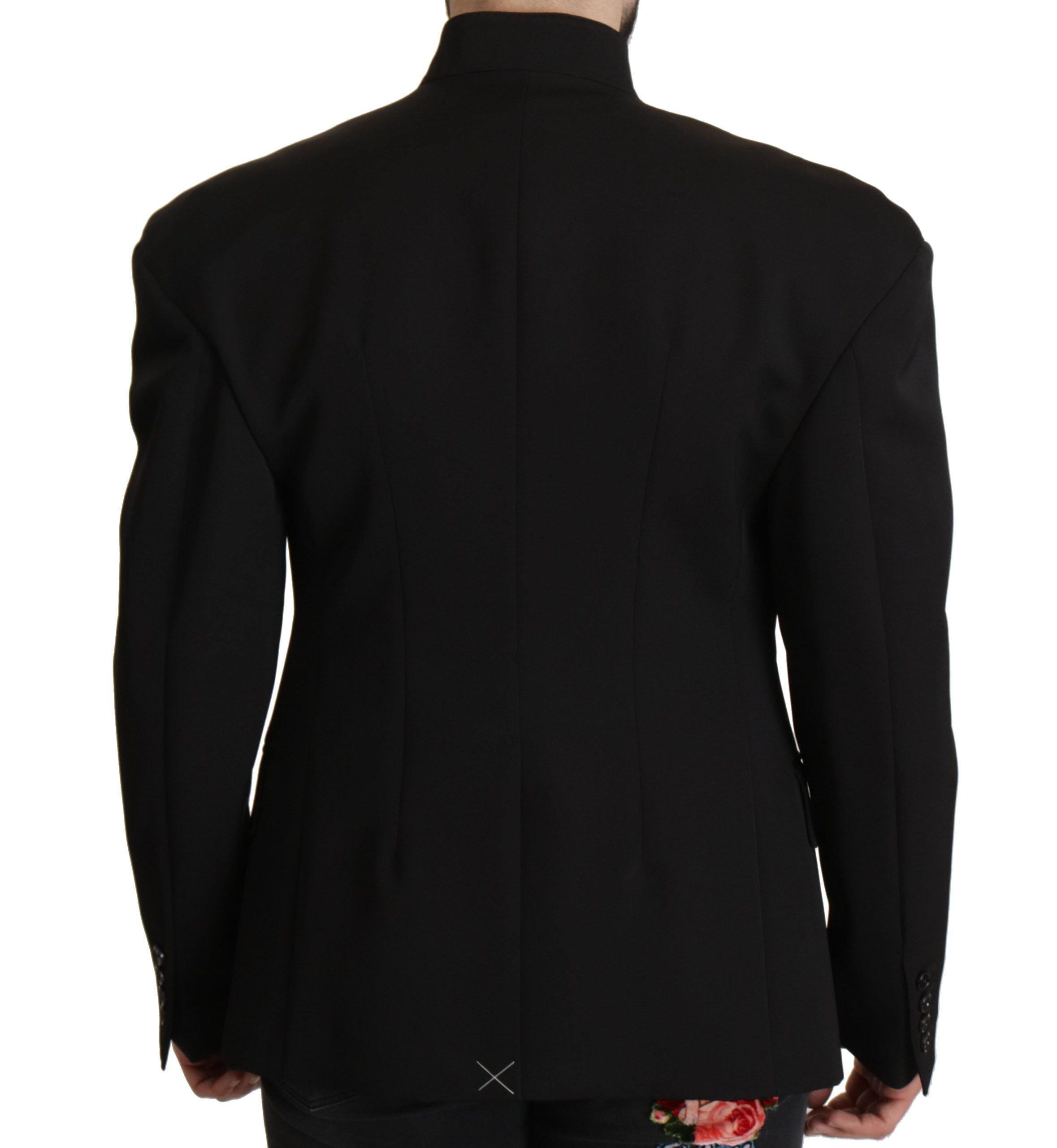 Dolce & Gabbana Black Wool Single Breasted Jacket Men's Blazer
