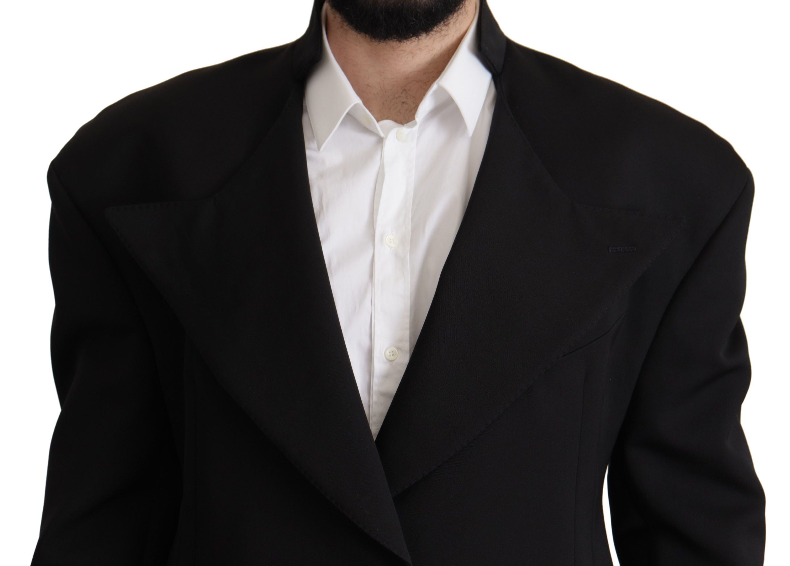 Dolce & Gabbana Black Wool Single Breasted Jacket Men's Blazer