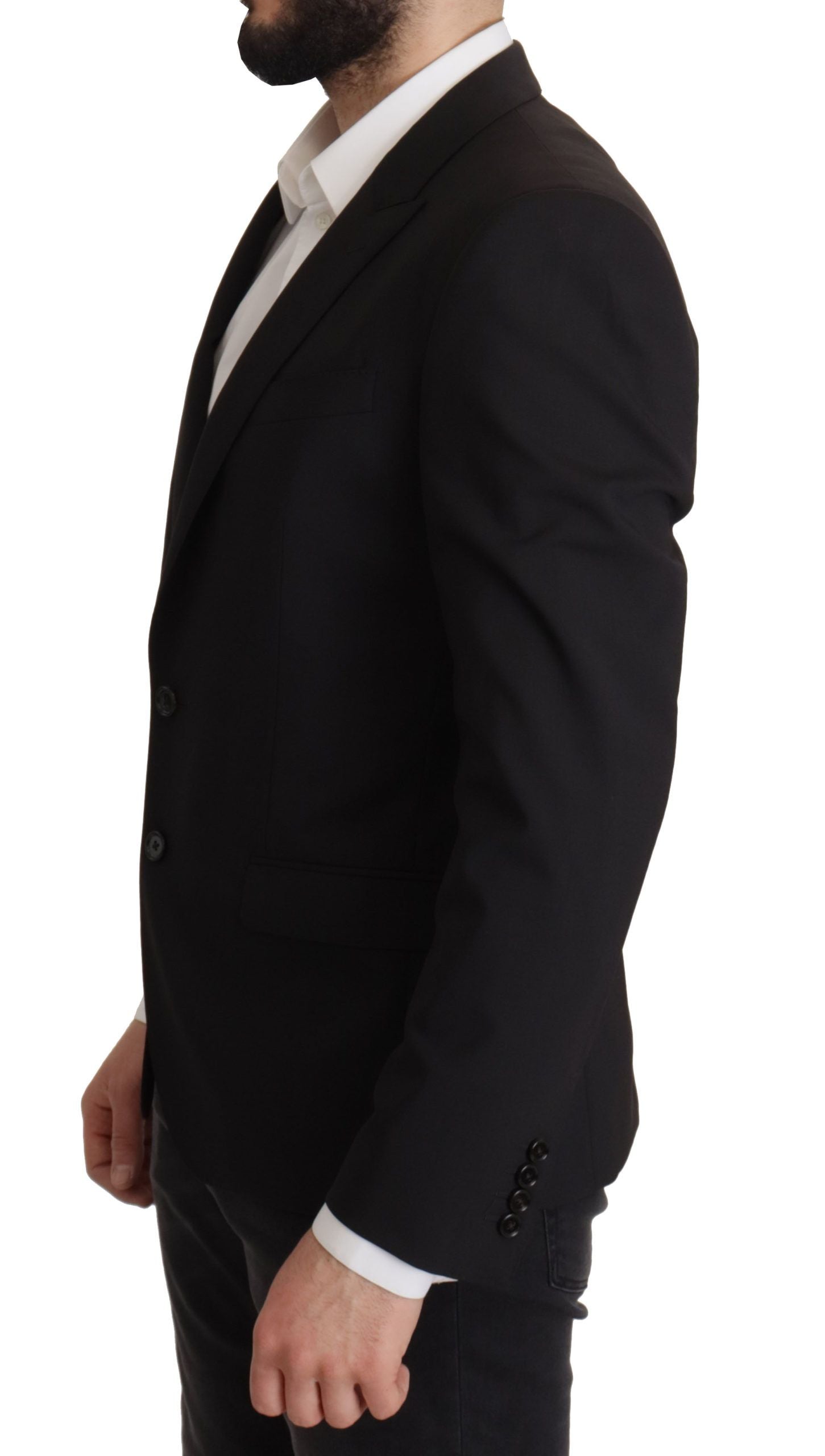 Dolce & Gabbana Black Single Breasted Jacket MARTINI Men's Blazer