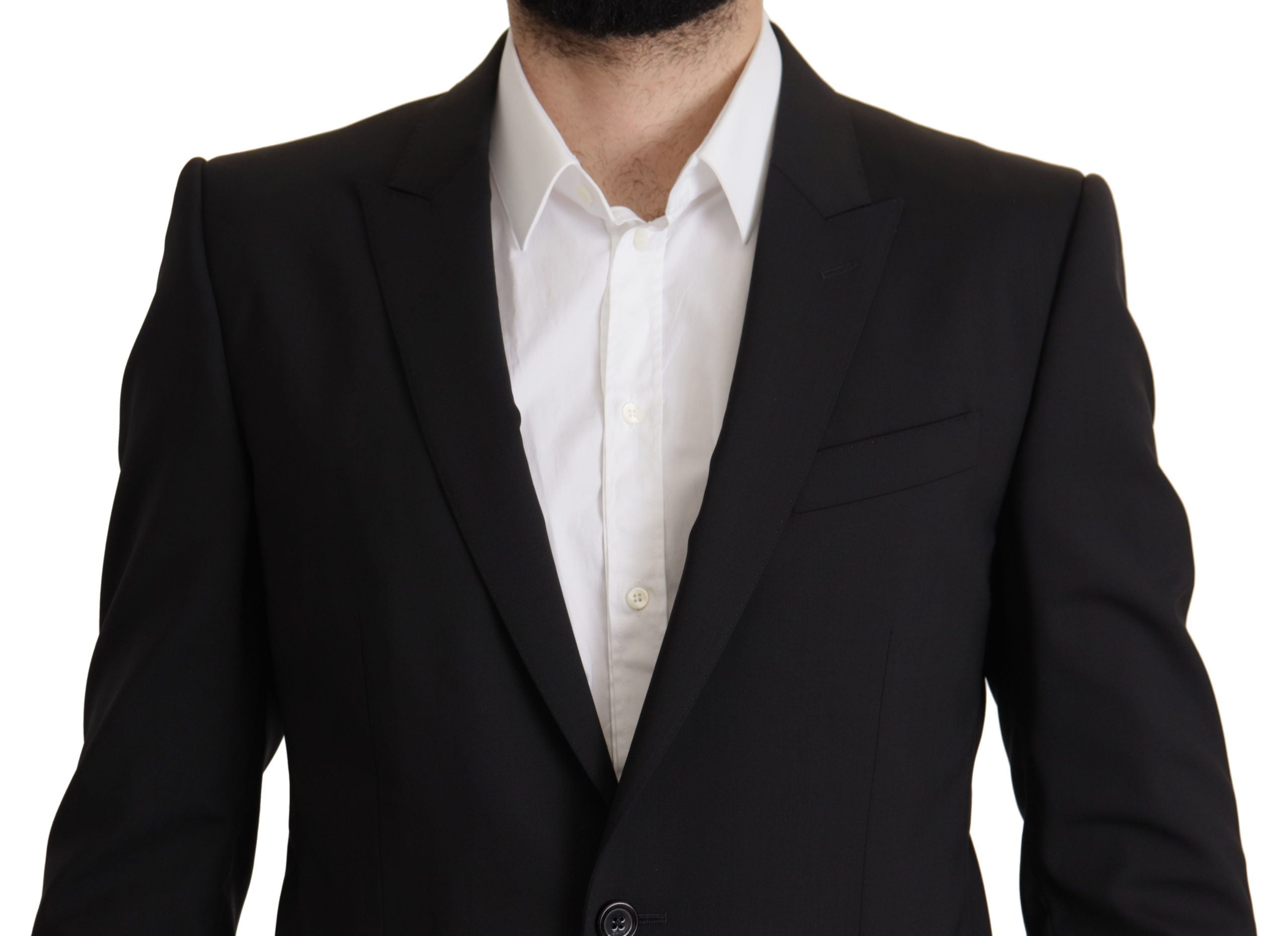 Dolce & Gabbana Black Single Breasted Jacket MARTINI Men's Blazer