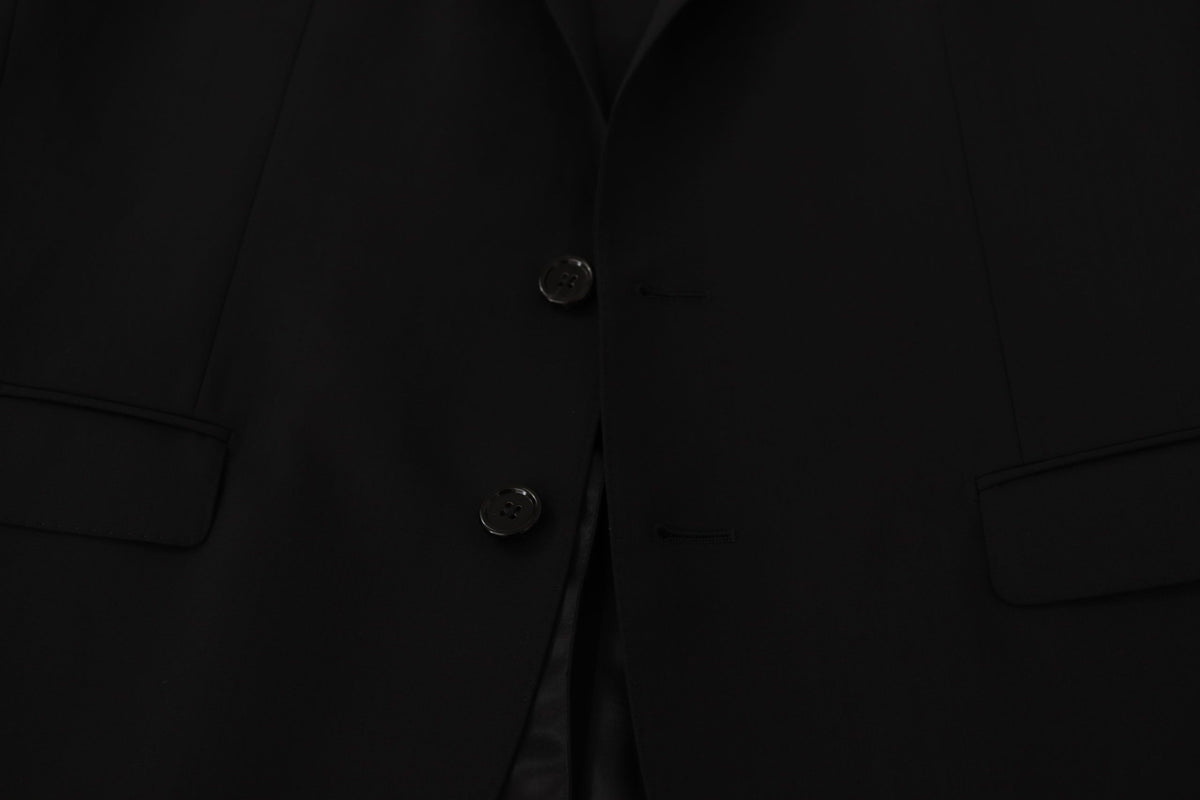 Dolce & Gabbana Black Single Breasted Jacket MARTINI Men's Blazer