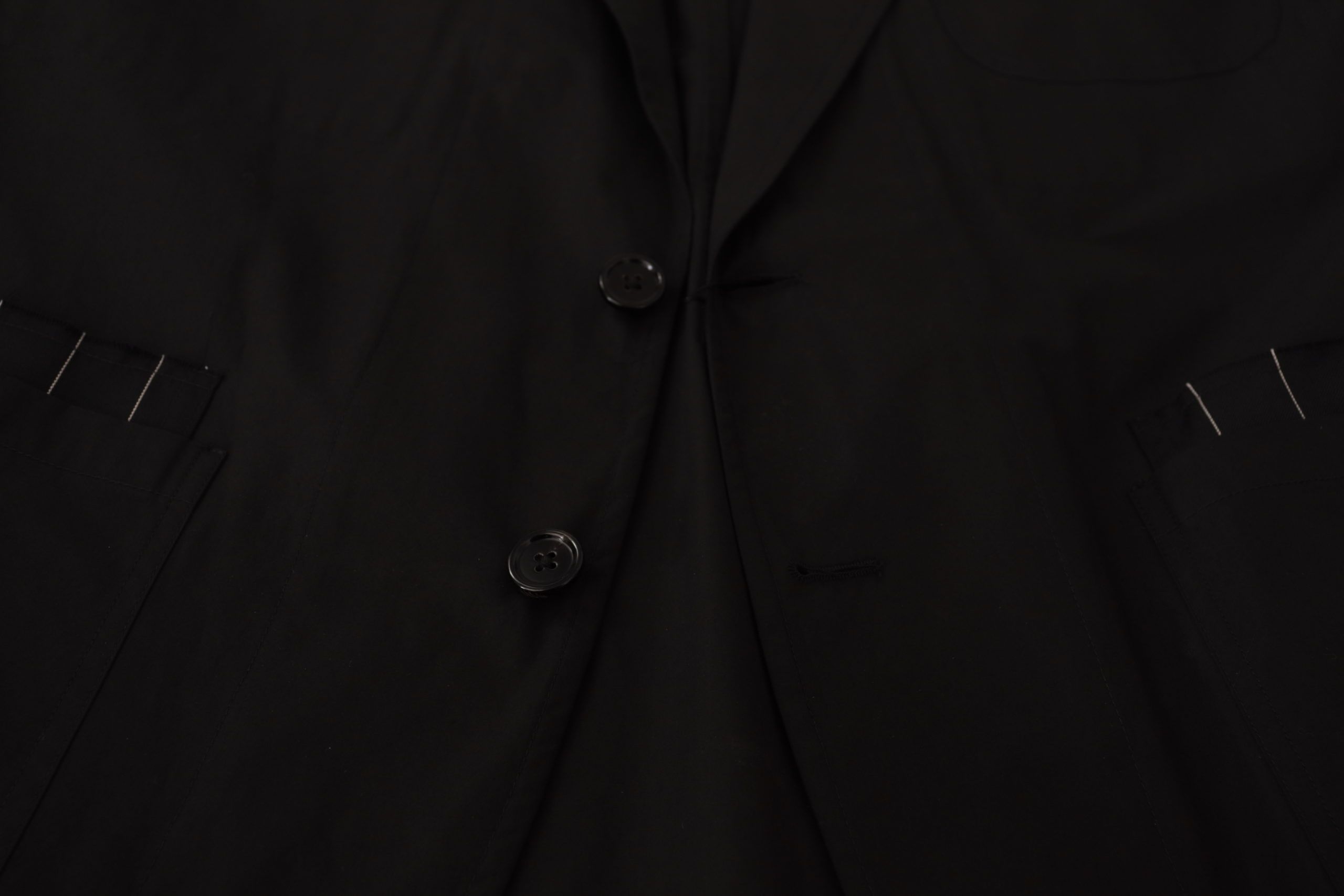 Dolce & Gabbana Black Cotton Single Breasted Blazer Men's Jacket