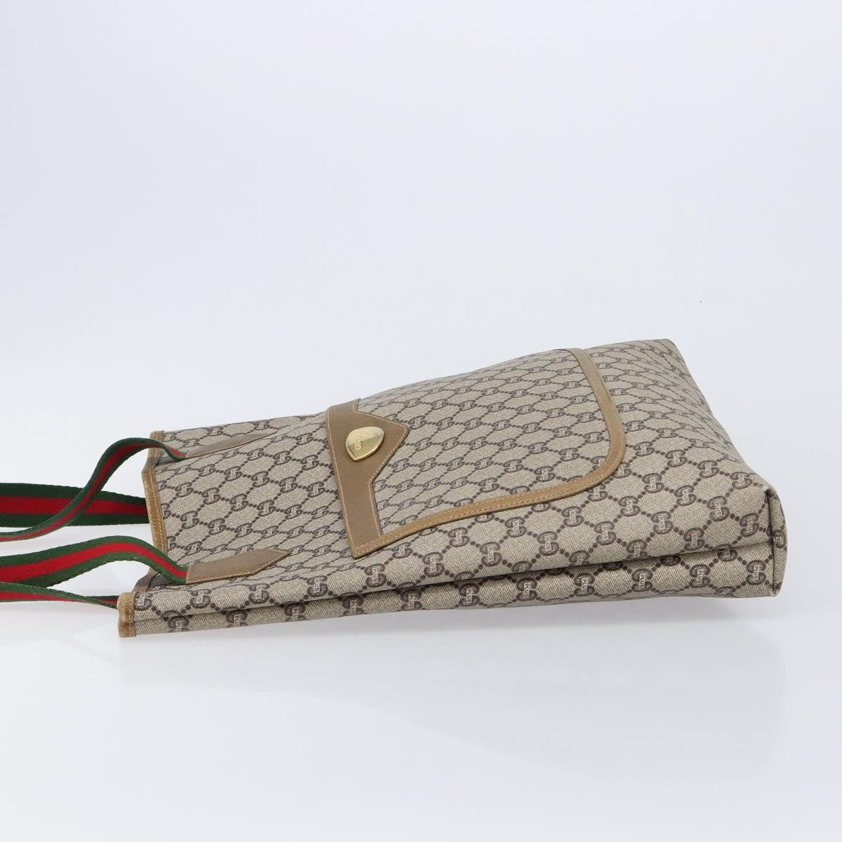Gucci Ophidia Front Pocket Gg Coated Canvas Beige Canvas Briefcase Bag (Pre-Owned)