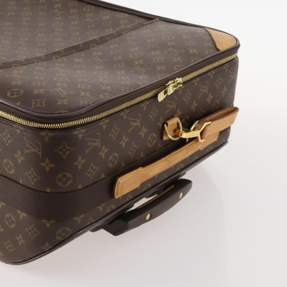Louis Vuitton Pegase Luggage Monogram Canvas Brown Canvas Travel Bag Bag (Pre-Owned)
