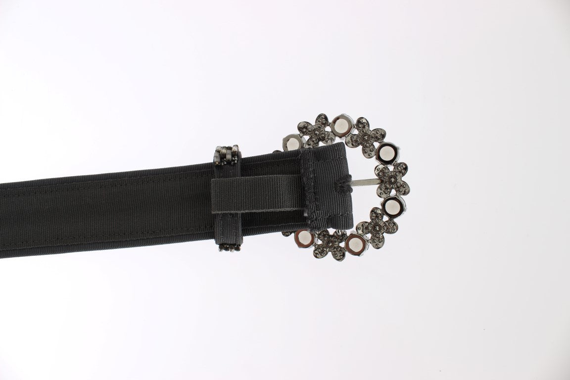 Dolce & Gabbana Crystal Buckle Sequined Waist Women's Belt