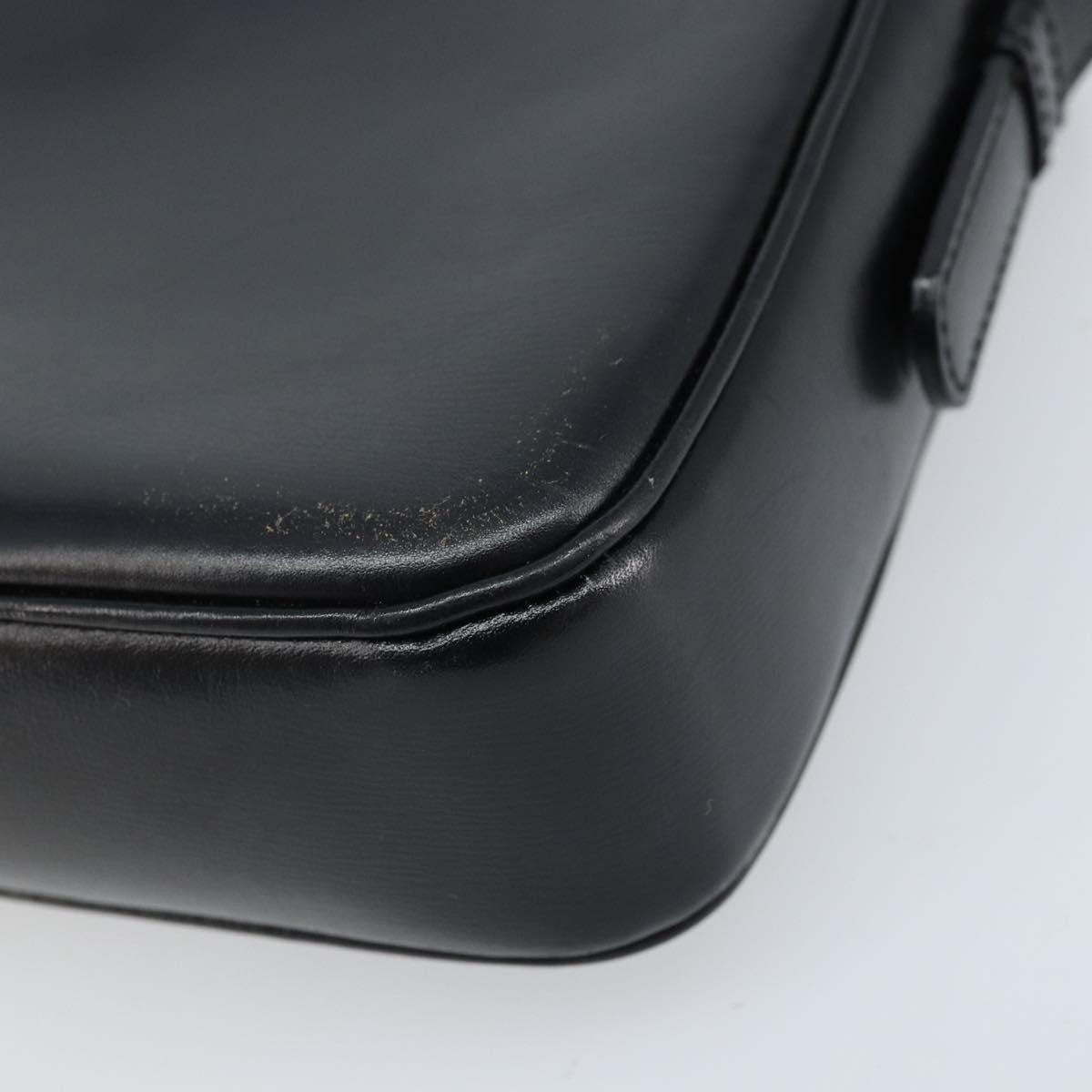 Celine Shoulder Leather Black Leather Shoulder Bag Bag (Pre-Owned)