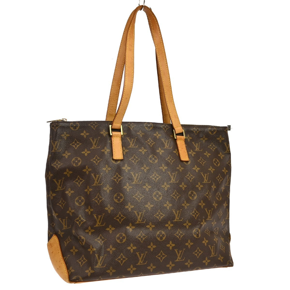 Louis Vuitton Cabas Mezzo Monogram Canvas Brown Canvas Shoulder Bag Bag (Pre-Owned)