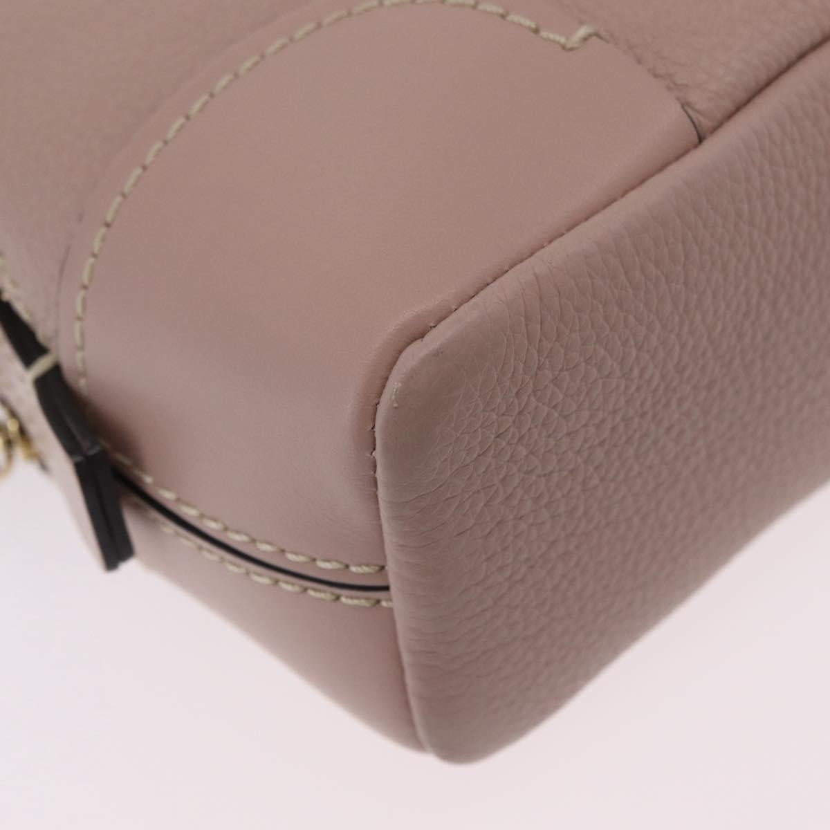Chloe Daria Chain Leather Pink Leather Handbag (Pre-Owned)