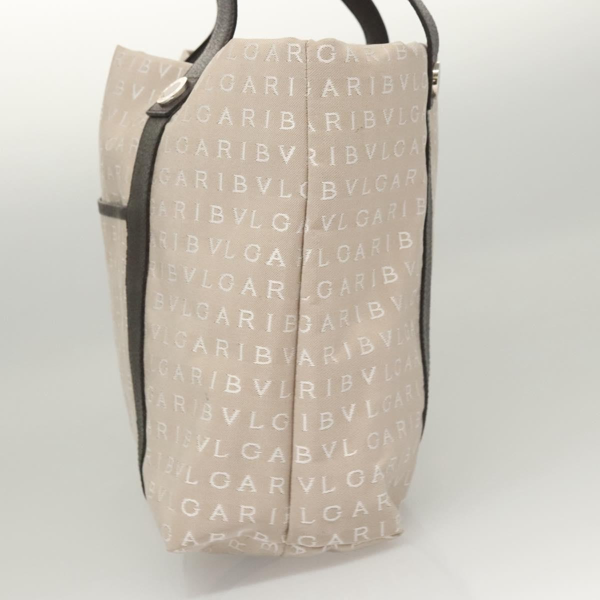Bvlgari Logomania Canvas Beige Canvas Shoulder Bag Bag (Pre-Owned)