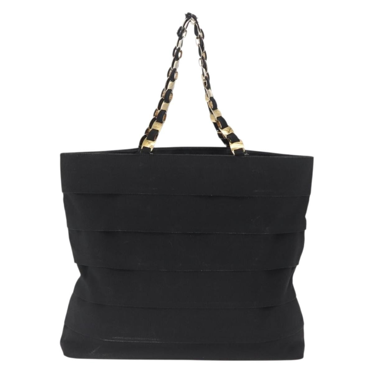 Salvatore Ferragamo Vala Tote Canvas Black Canvas Tote Bag Bag (Pre-Owned)