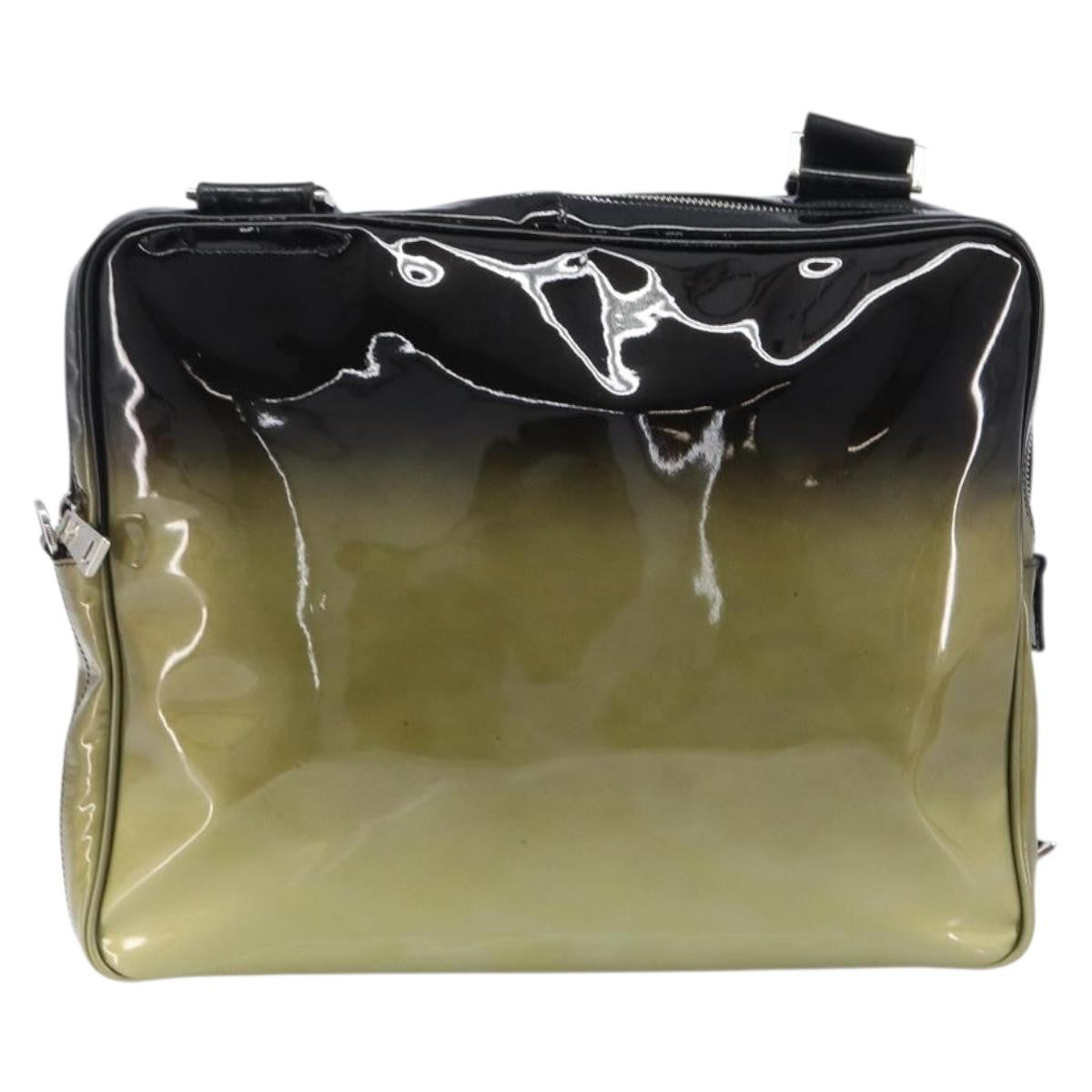 Prada Shoulder Bag Patent Leather Green Patent_Leather Shoulder Bag Bag (Pre-Owned)