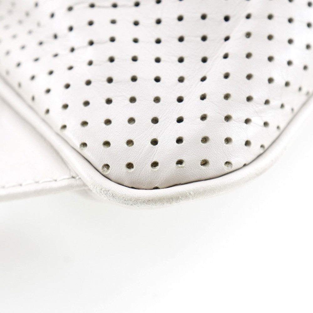 Bottega Veneta Drawstring Perforated Leather Beige Calfskin Backpack Bag (Pre-Owned)