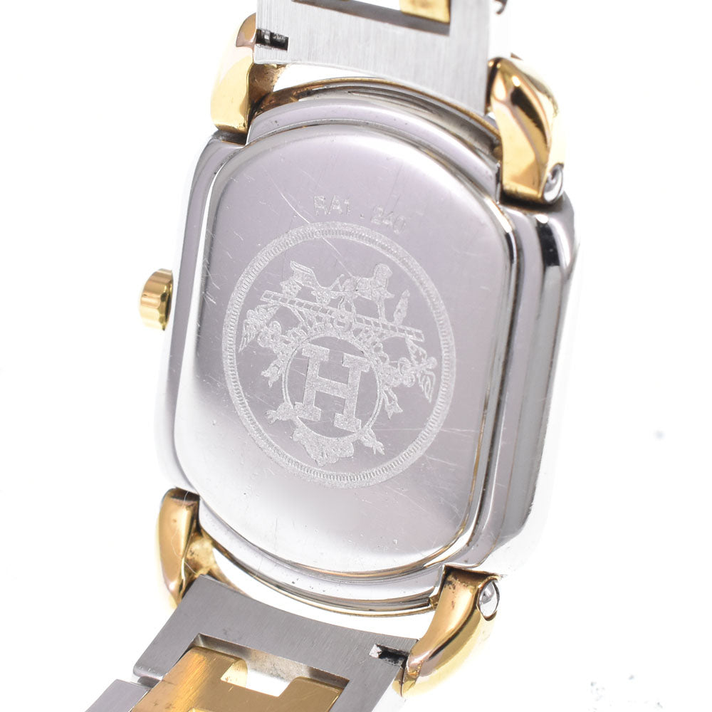 Hermes Rallye Quartz Stainless Steel And Plated Metal Watch (Pre-Owned)