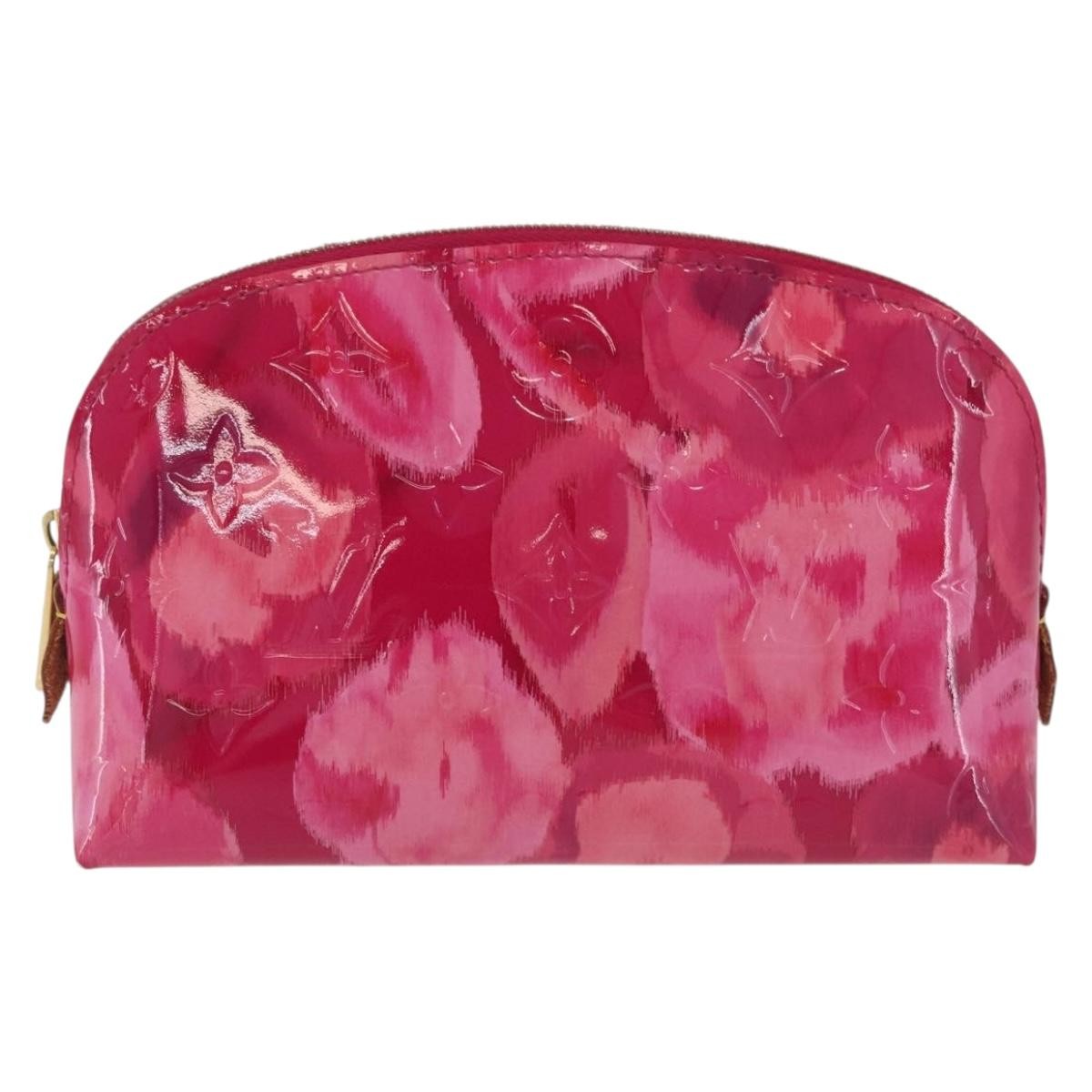 Louis Vuitton Cosmetic Case Limited Edition Monogram Vernis Ikat Pink Patent_Leather Toiletry Case Accessory (Pre-Owned)