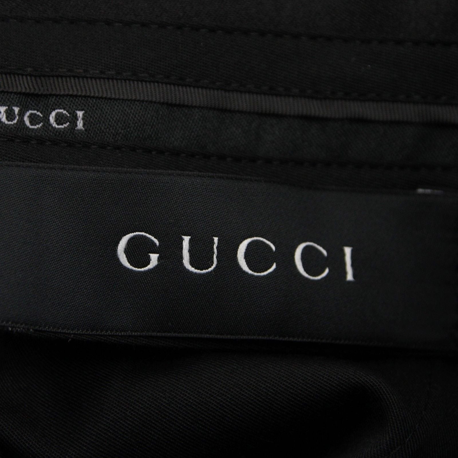 Gucci Men's Skinny Black Wool 60 Evening Dress Pant