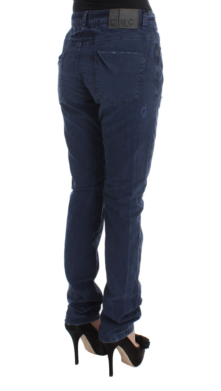 Costume National Blue Cotton Blend Denim Women's Jeans