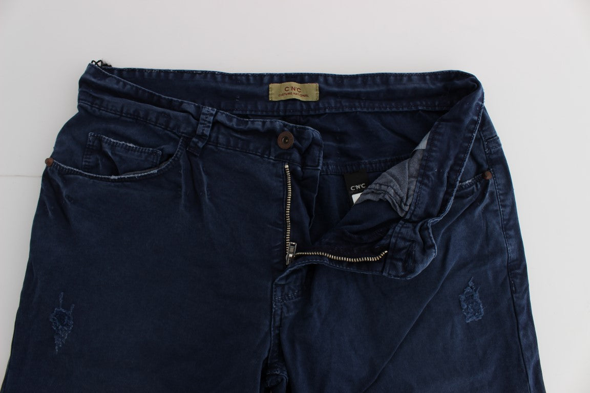 Costume National Chic Regular Fit Blue Denim Women's Jeans