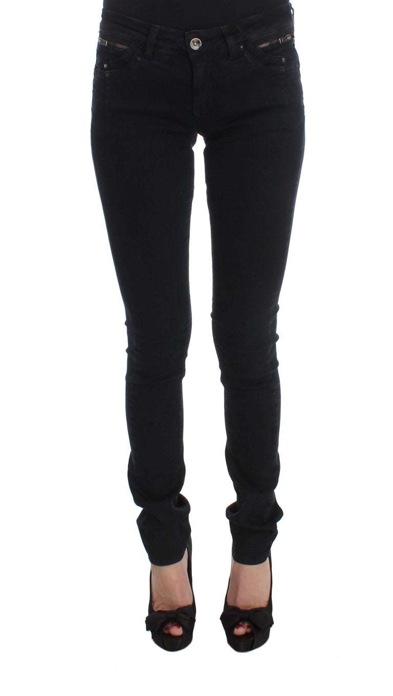 Costume National Black Cotton Slim Fit Denim Women's Jeans