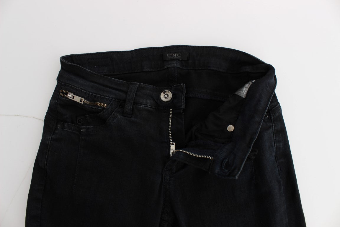 Costume National Black Cotton Slim Fit Denim Women's Jeans