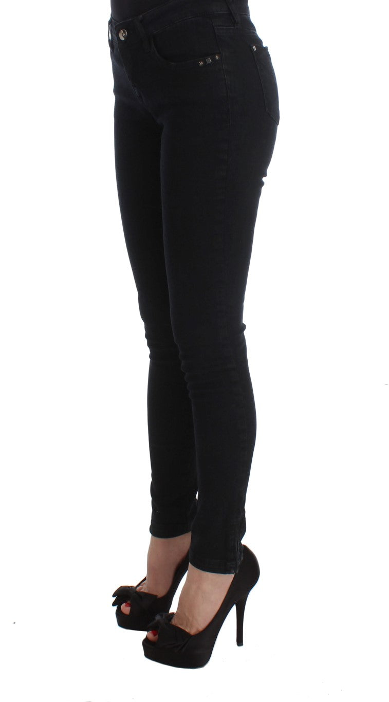 Costume National Black Cotton Slim Fit Denim Women's Jeans