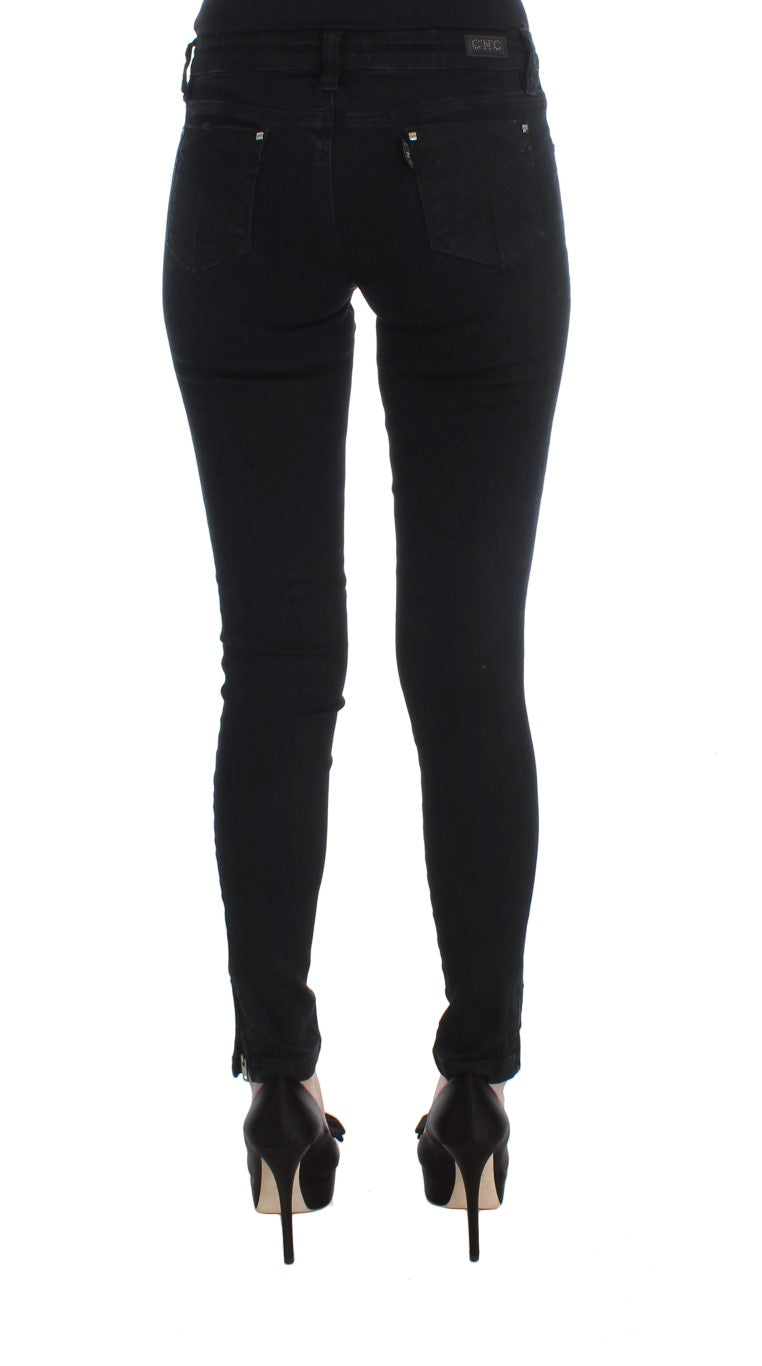 Costume National Black Cotton Slim Fit Denim Women's Jeans