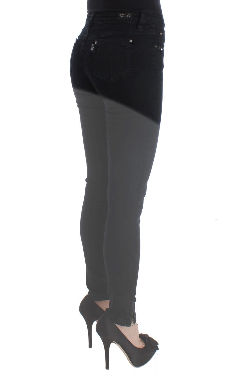 Costume National Black Cotton Slim Fit Denim Women's Jeans