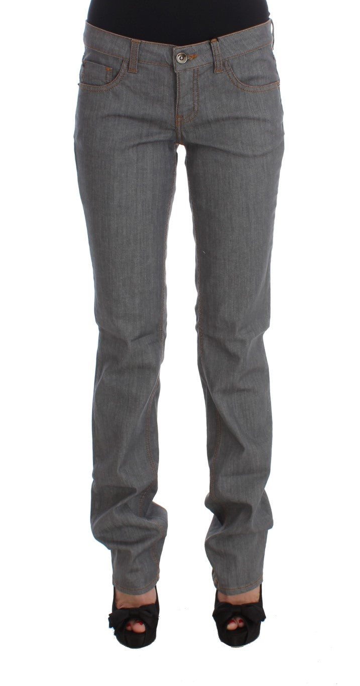 Costume National Gray Cotton Regular Fit Denim Women's Jeans