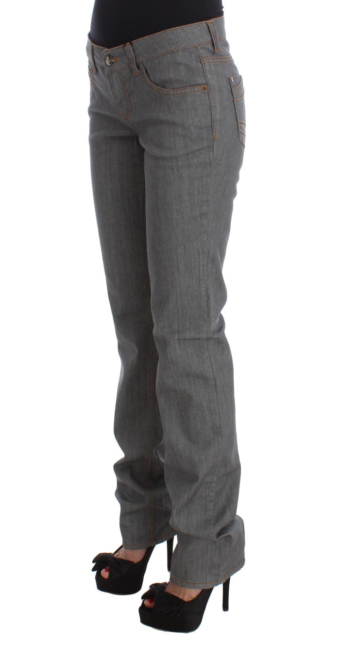 Costume National Gray Cotton Regular Fit Denim Women's Jeans