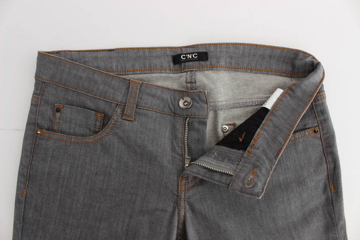 Costume National Gray Cotton Regular Fit Denim Women's Jeans