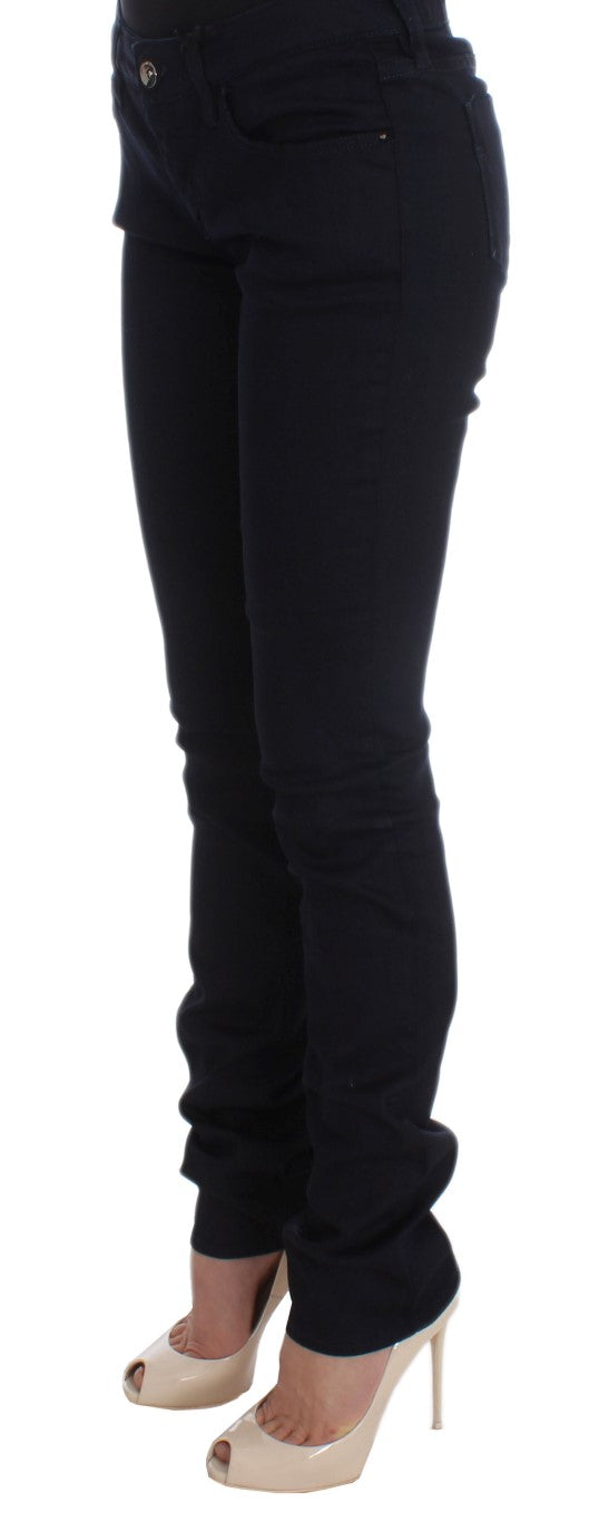 Costume National Blue Cotton Blend Slim Fit Women's Jeans