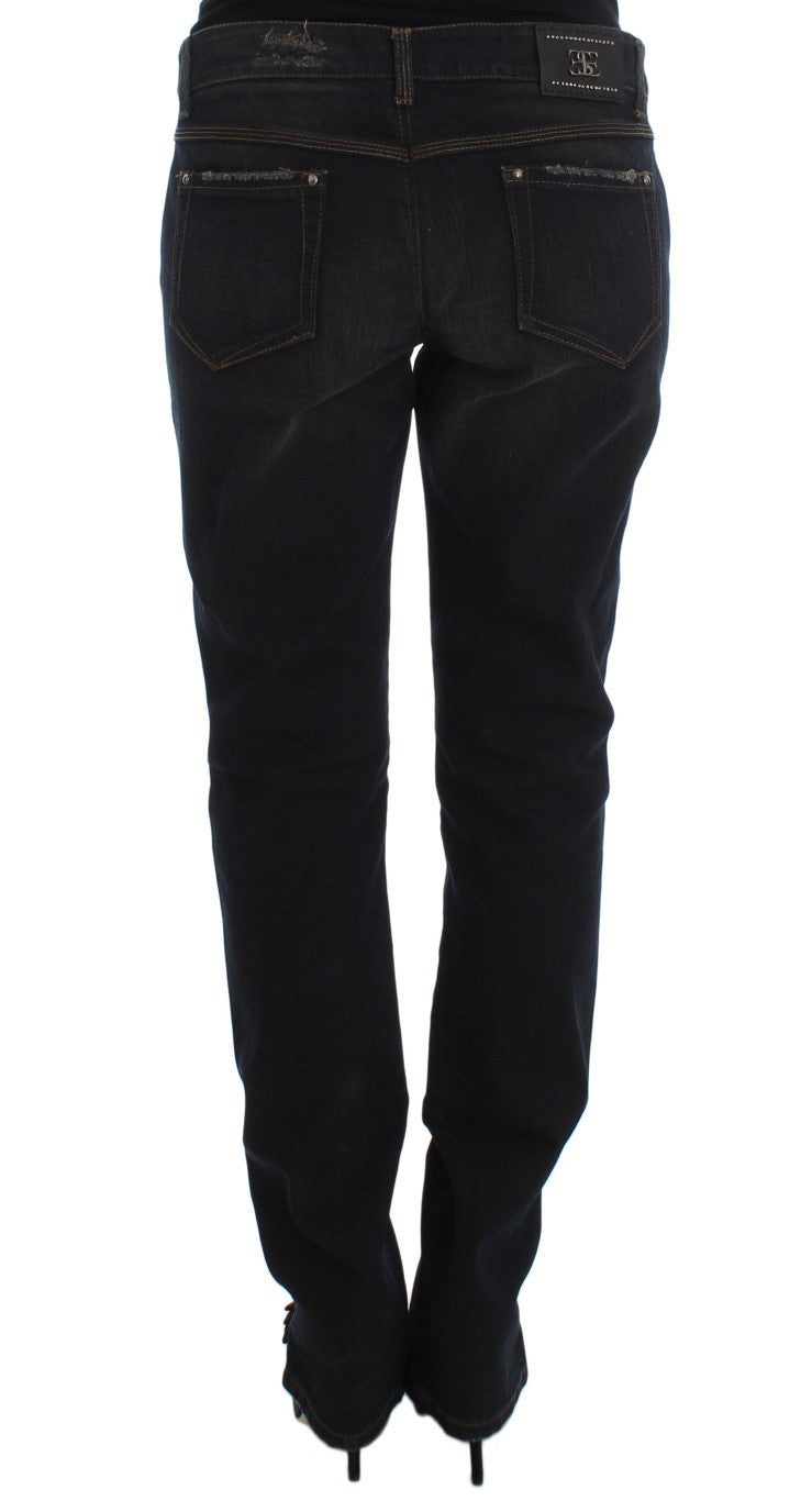 Ermanno Scervino Blue Wash Cotton Boyfriend Women's Jeans