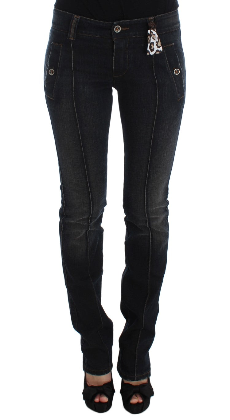 Ermanno Scervino Blue Wash Cotton Slim Fit Women's Jeans