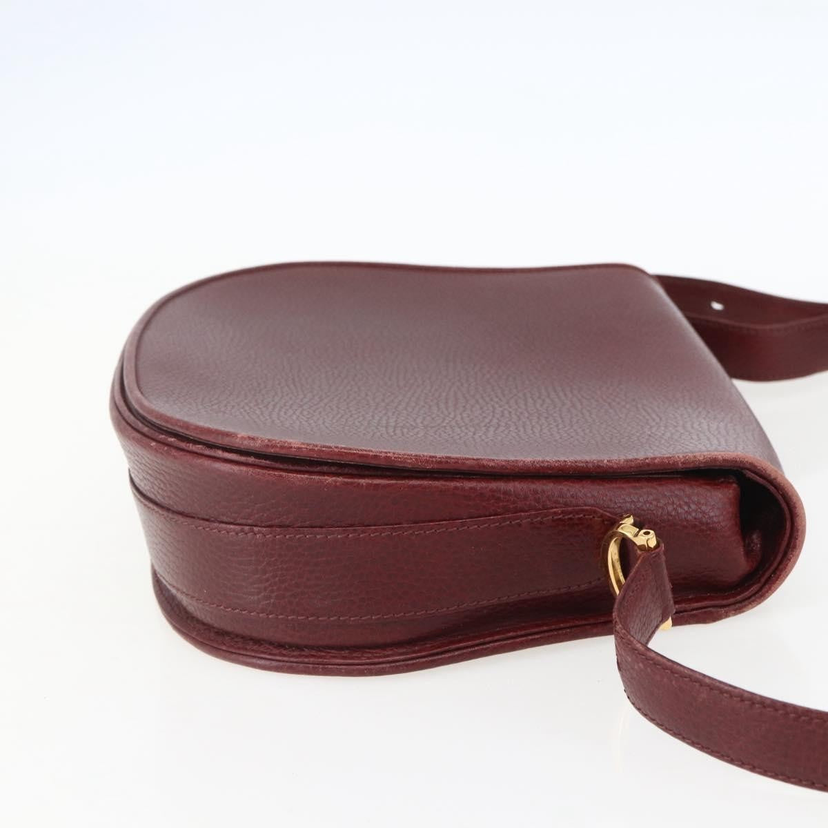 Cartier Must De Cartier Leather Burgundy Leather Shoulder Bag Bag (Pre-Owned)