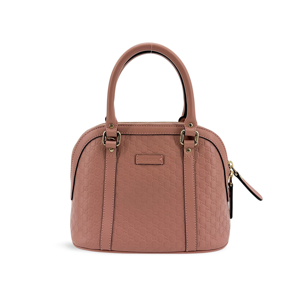 Gucci Convertible Dome Satchel Microguccissima Leather Pink Leather Handbag (Pre-Owned)